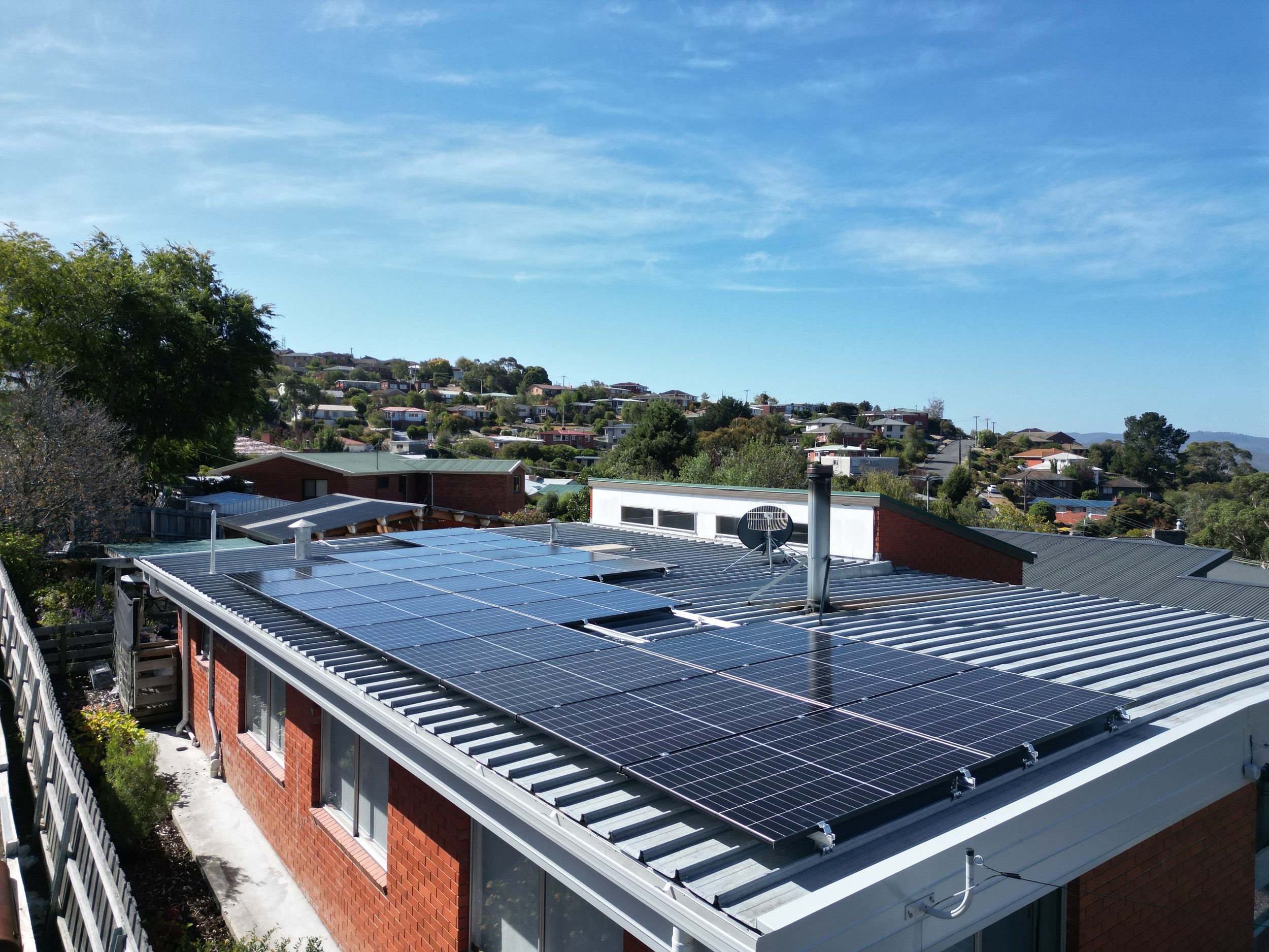 Solar panels on tasmanian home